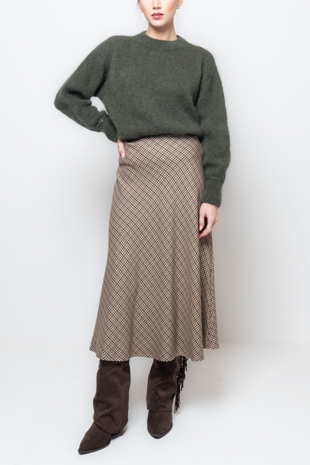 Gonna in pied de poule