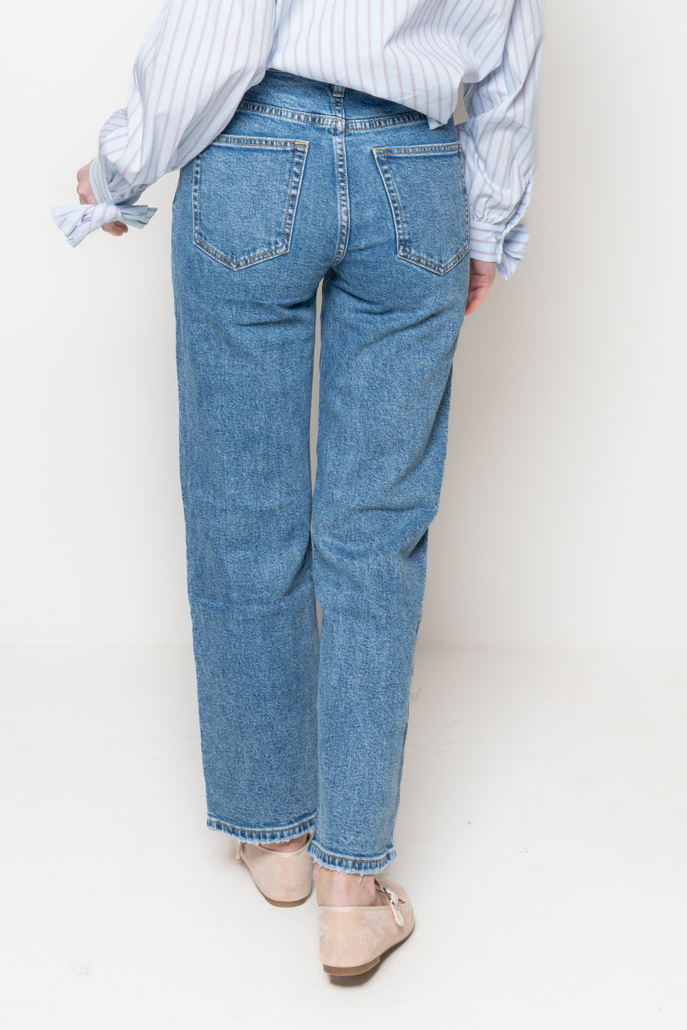 Jeans straight lavaggio medio