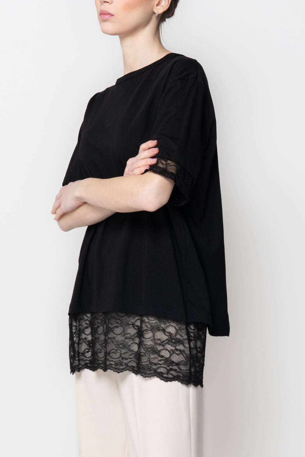 T- Shirt con Pizzo