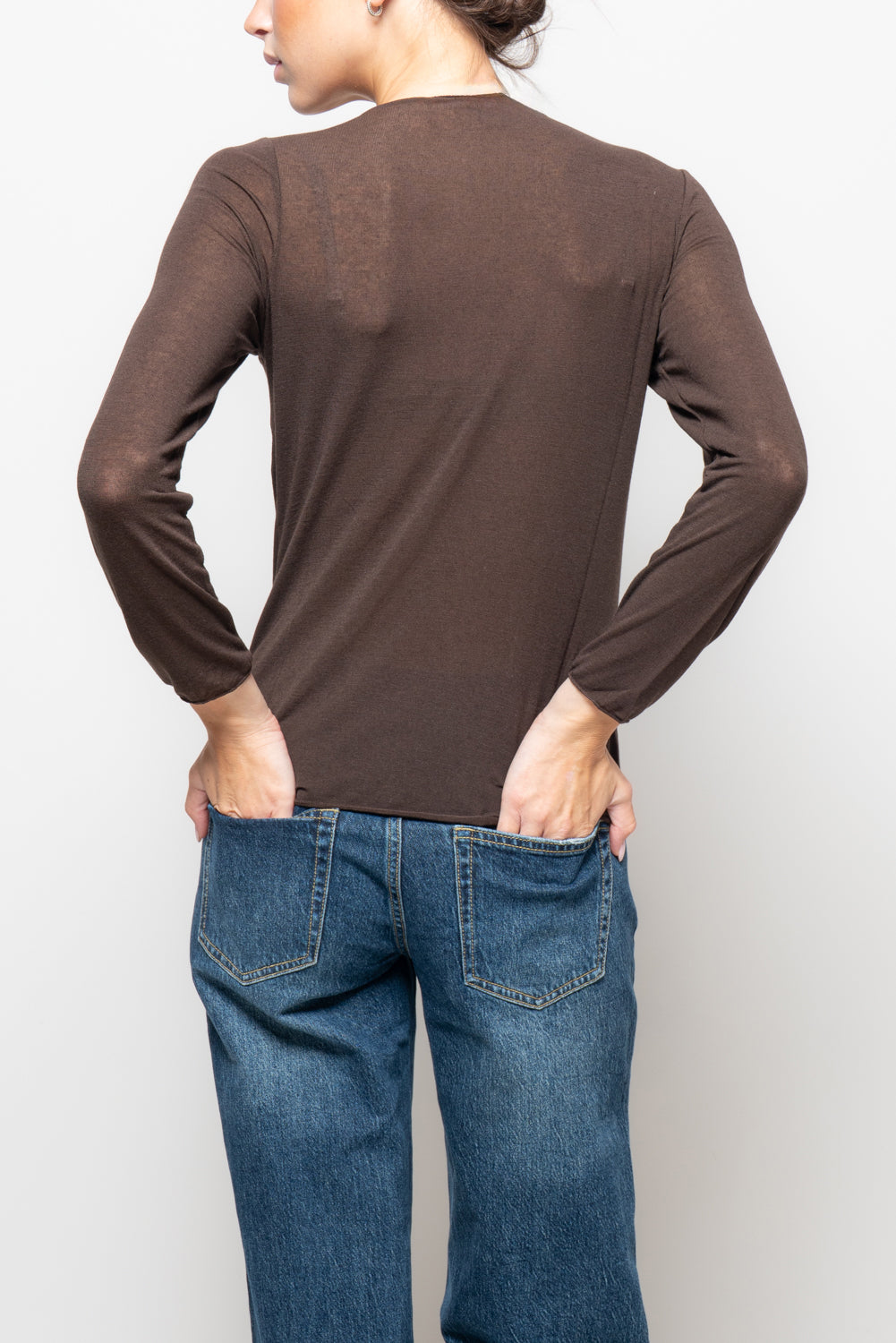 T shirt in misto cashmere