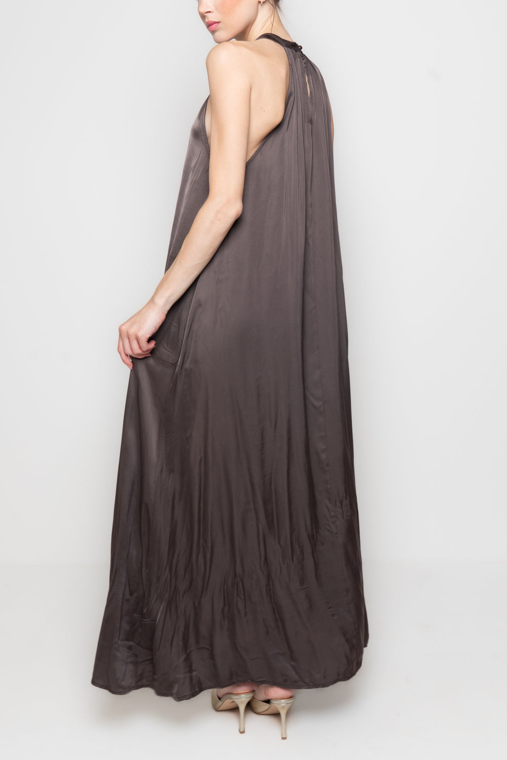 Abito in satin lungo