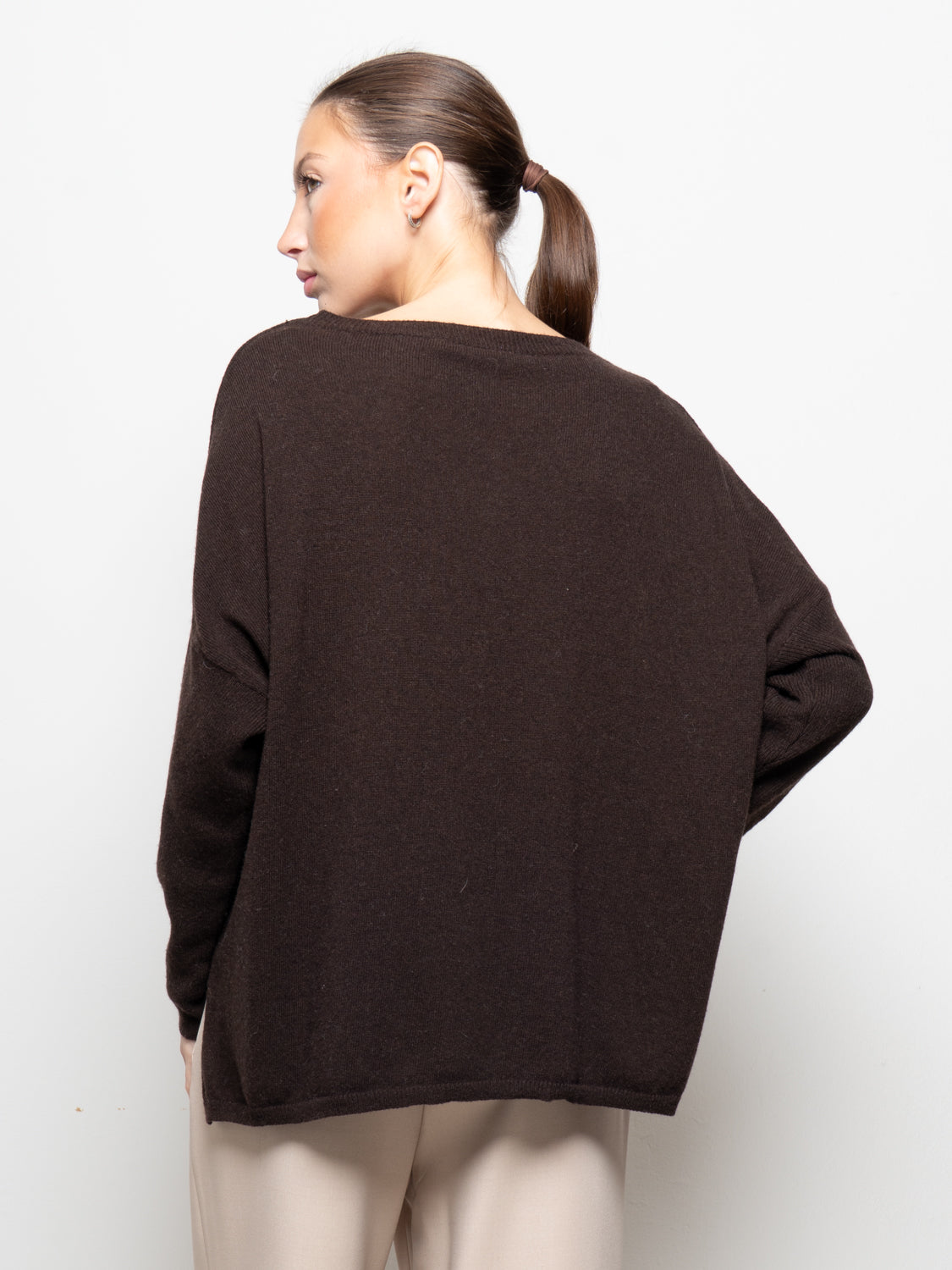 Maglia over in misto cashmere