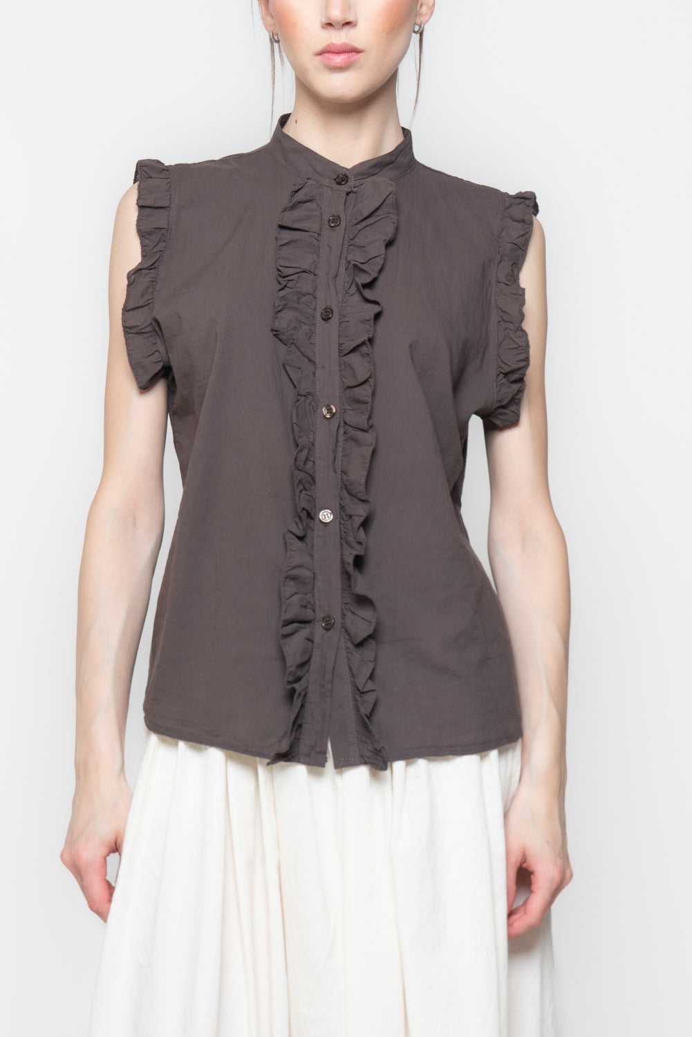 Camicia con rouches