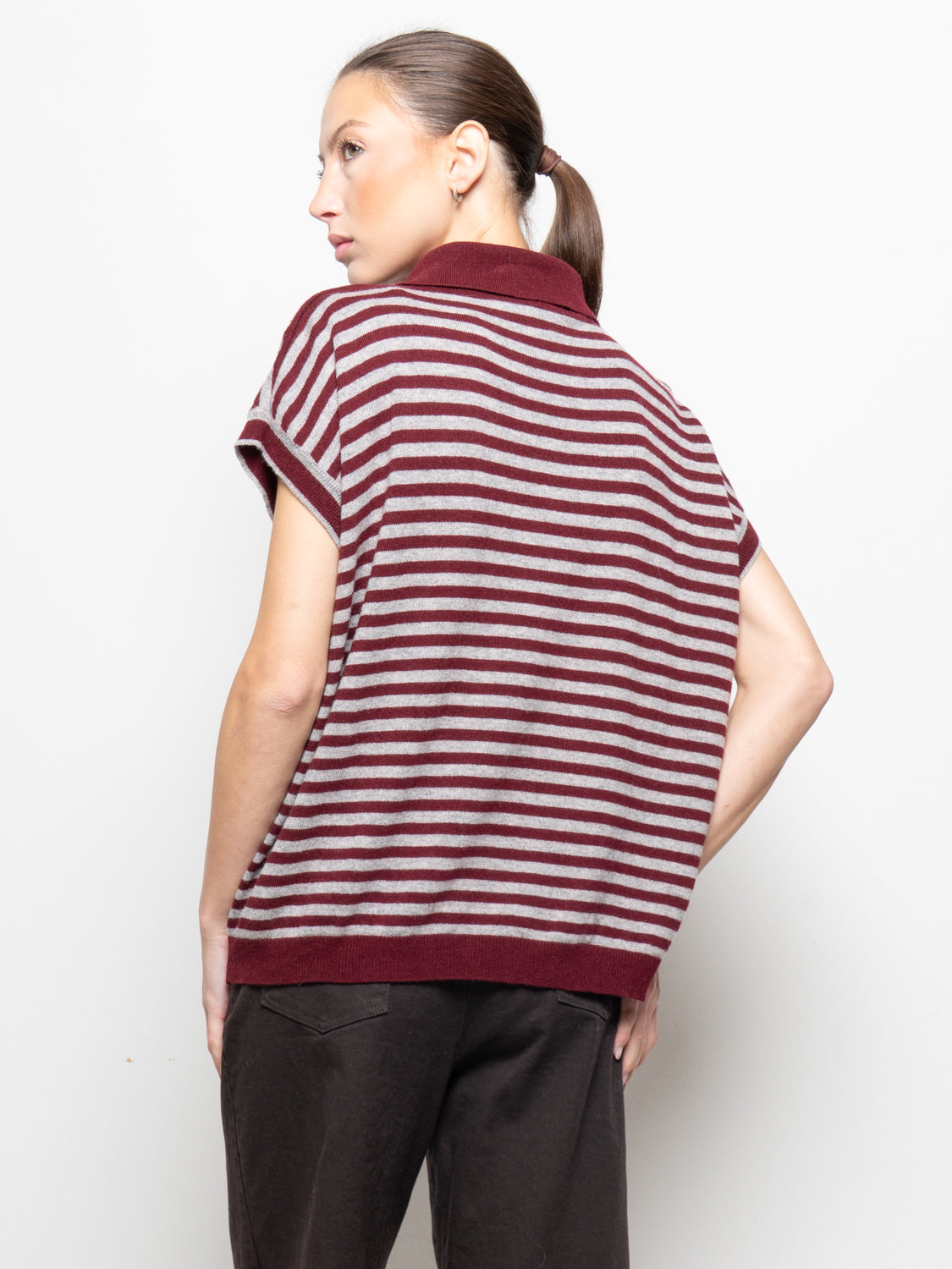 Polo in maglia a righe