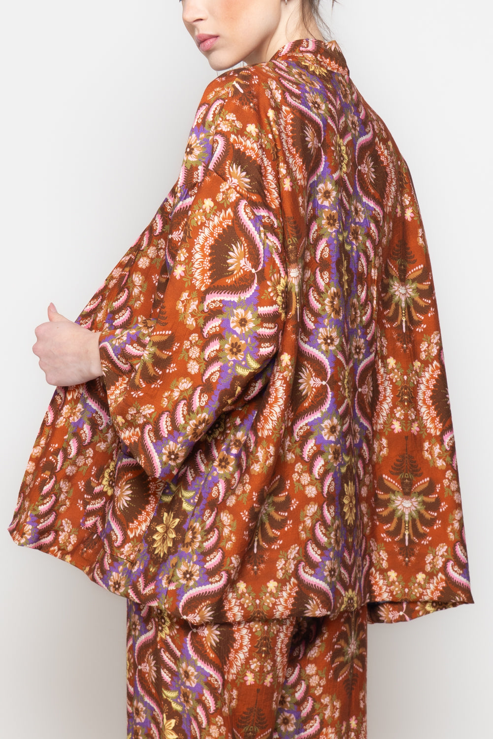 Kimono foderato fantasia