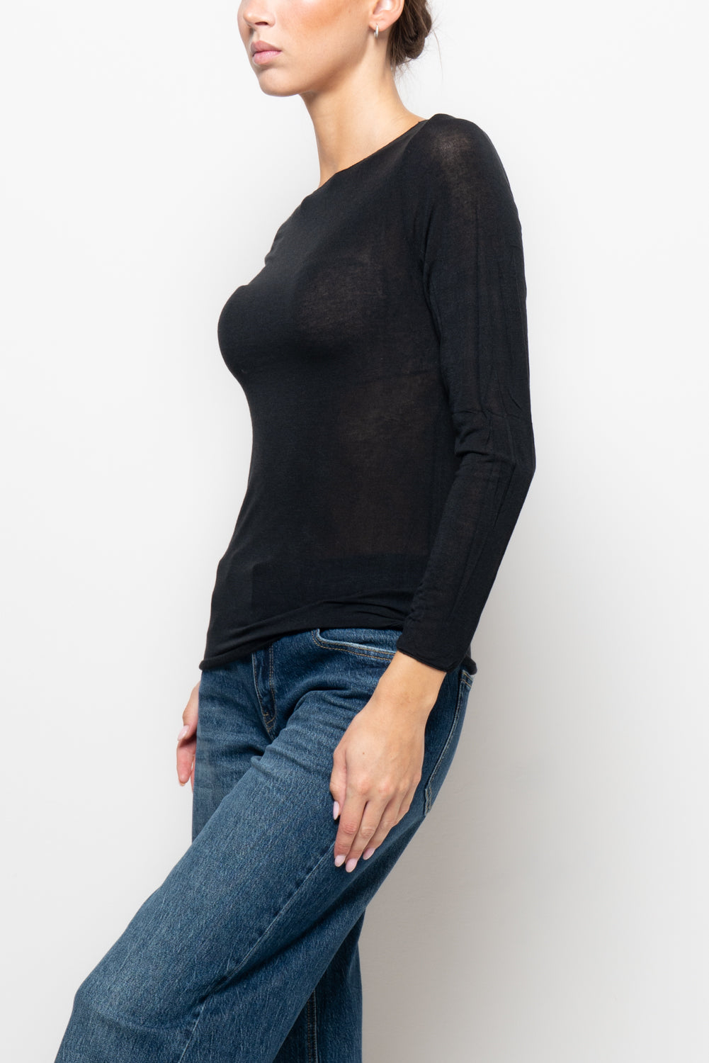 T shirt in misto cashmere