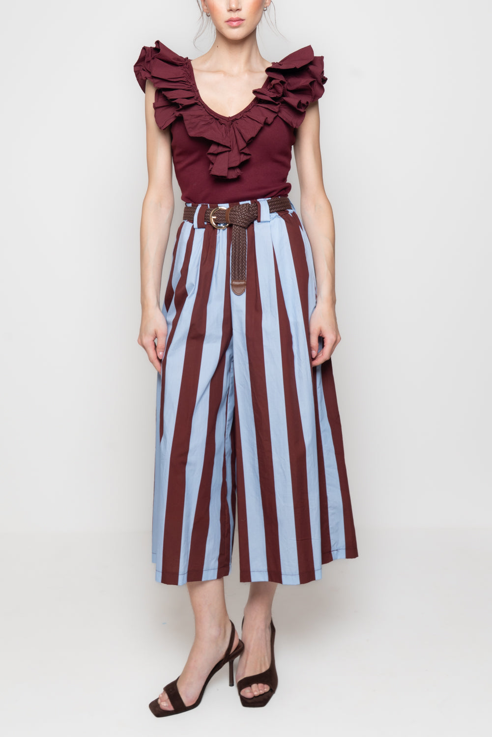 Gonna Pantalone a Righe Verticali