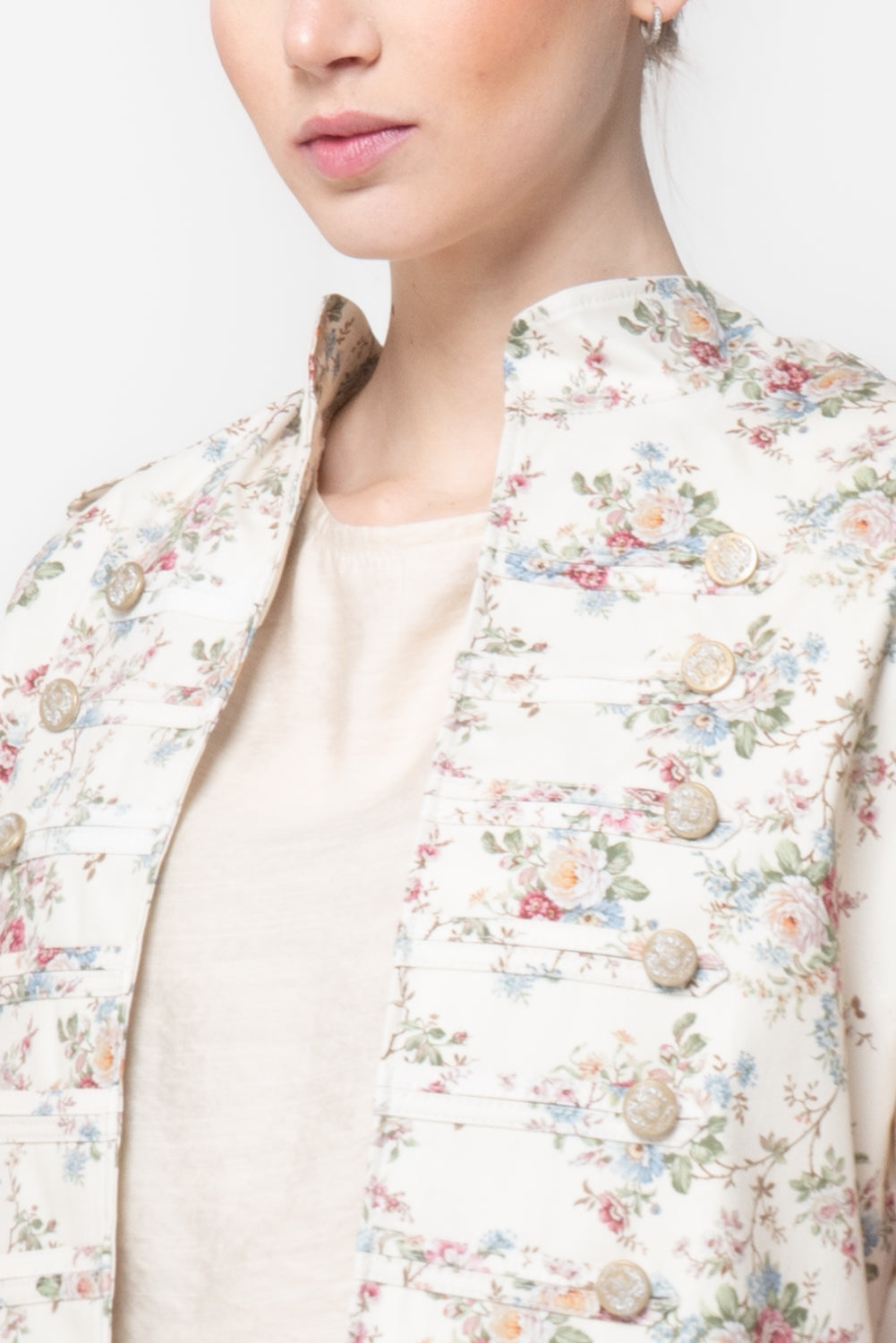 Gilet napoleon a fiori