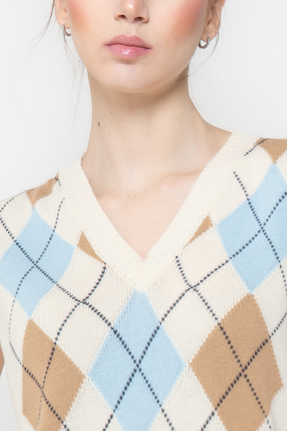 Gilet in Maglia a Rombi