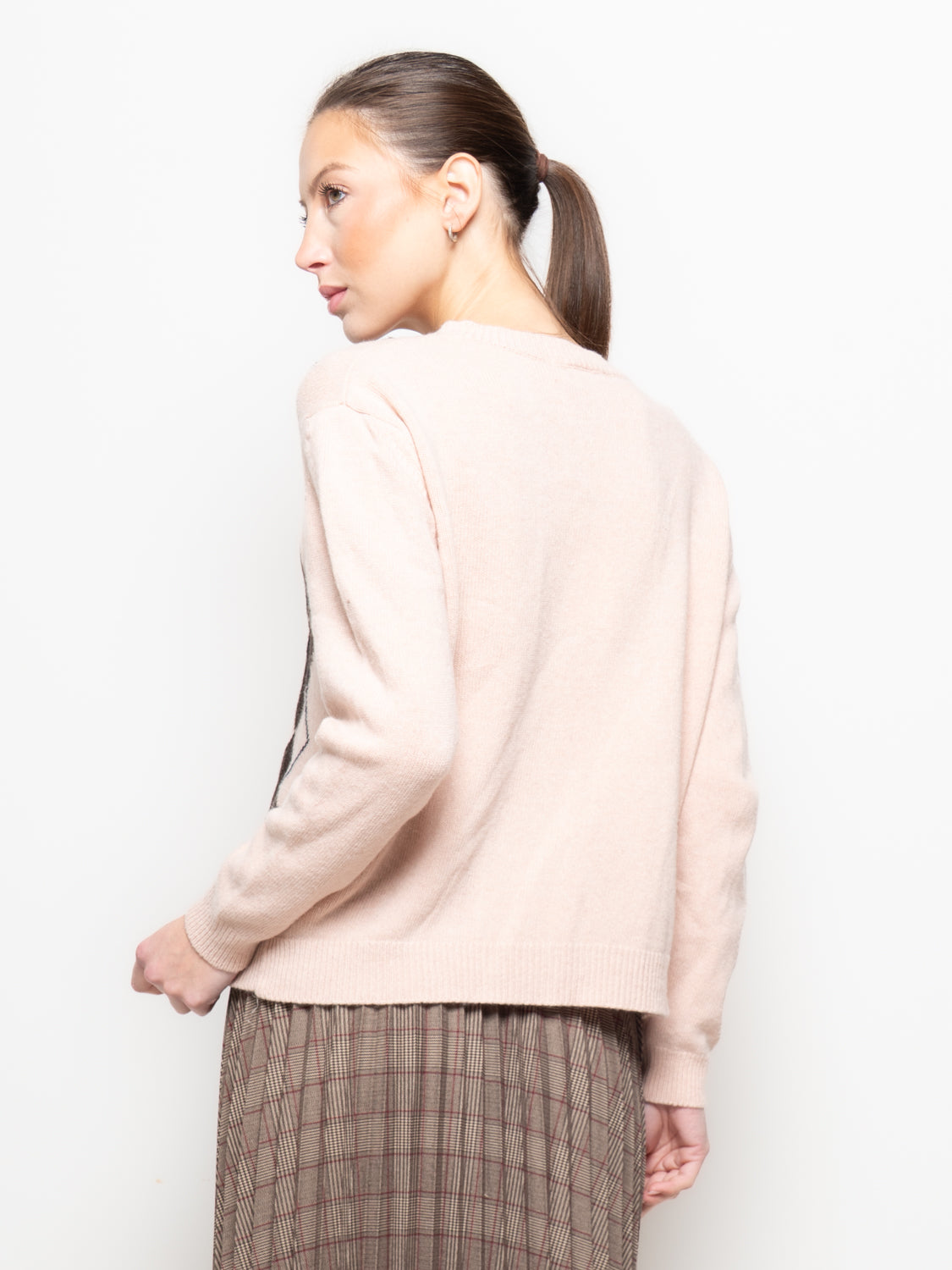 Cardigan con stampa a rombi