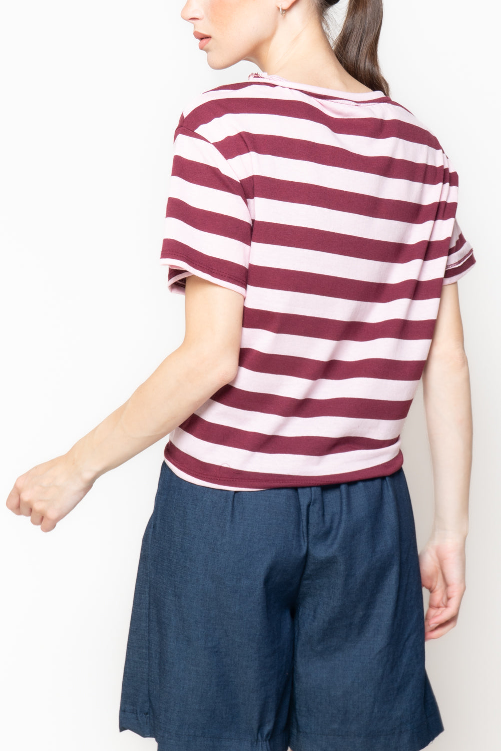 T-shirt a Righe bicolore