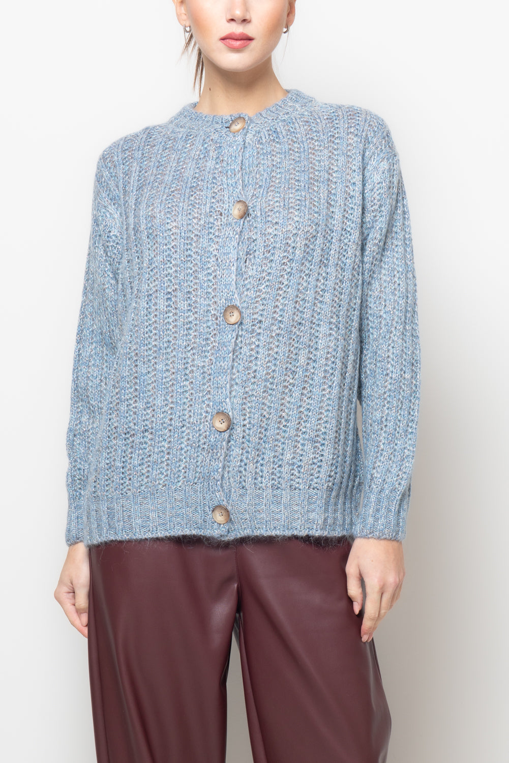 Cardigan misto mohair melange