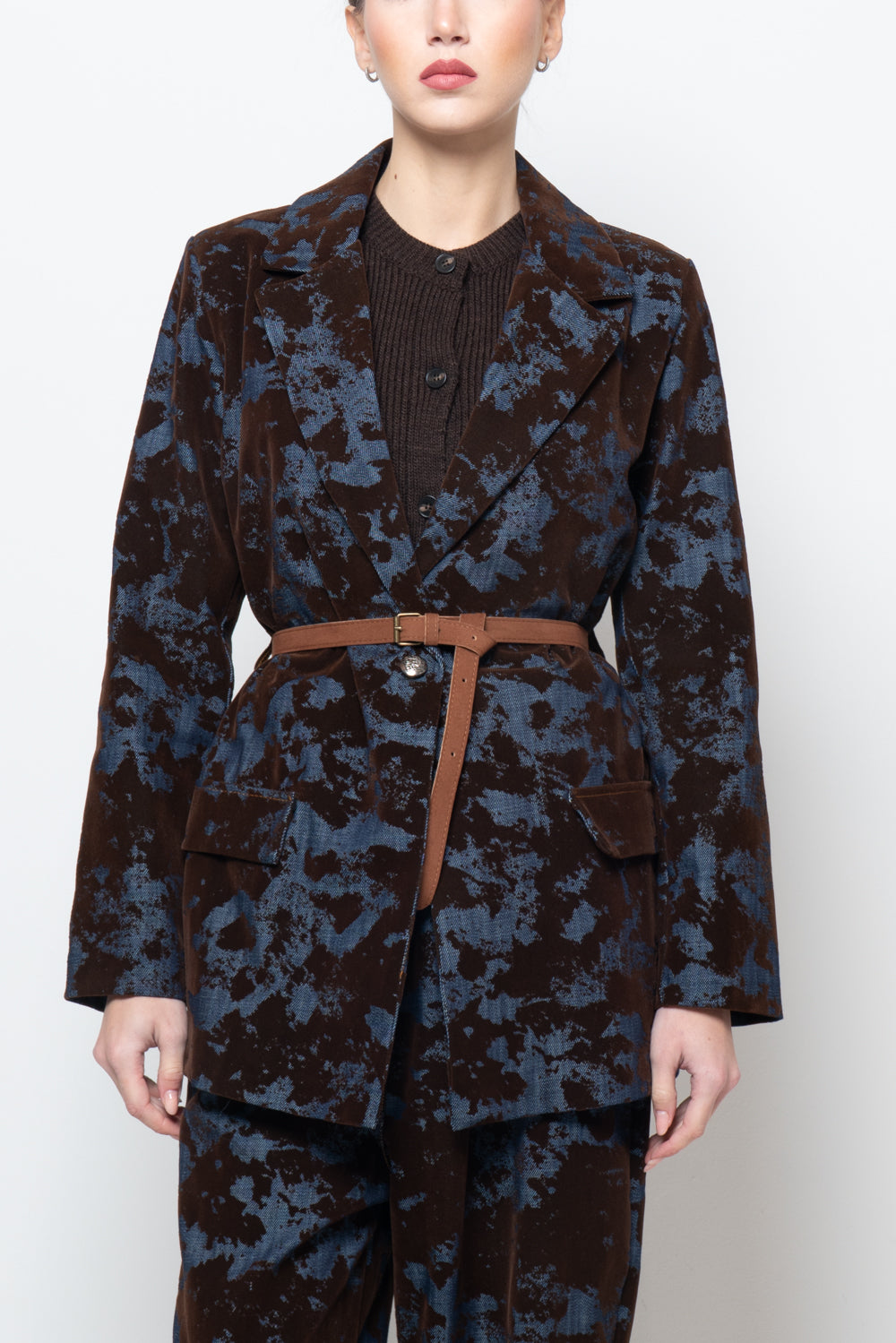 Giacca in tessuto floccato