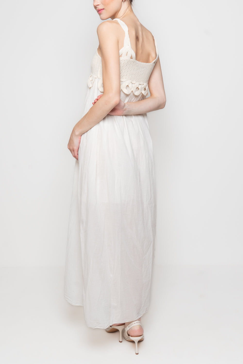 Abito con top in macramè