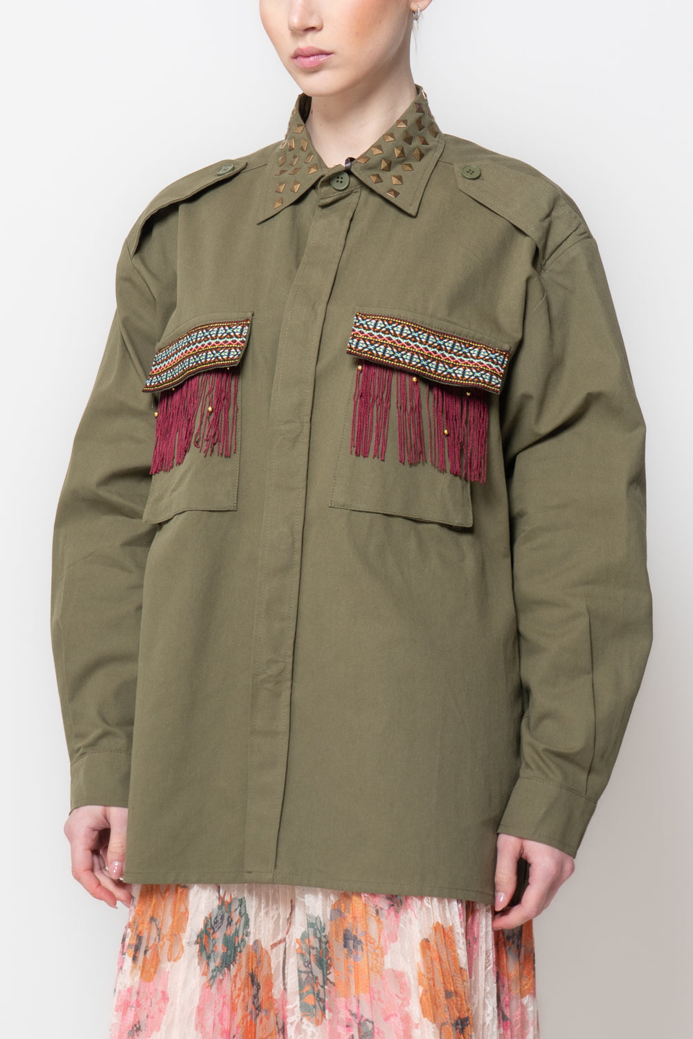 Sahariana Militare con borchie