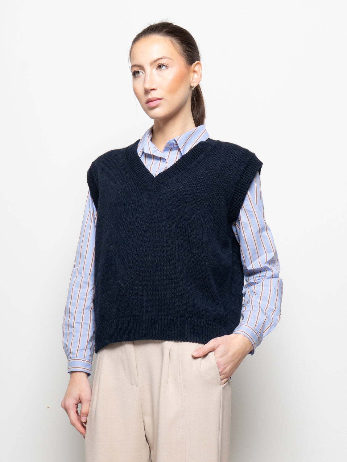 Gilet con scollo a V
