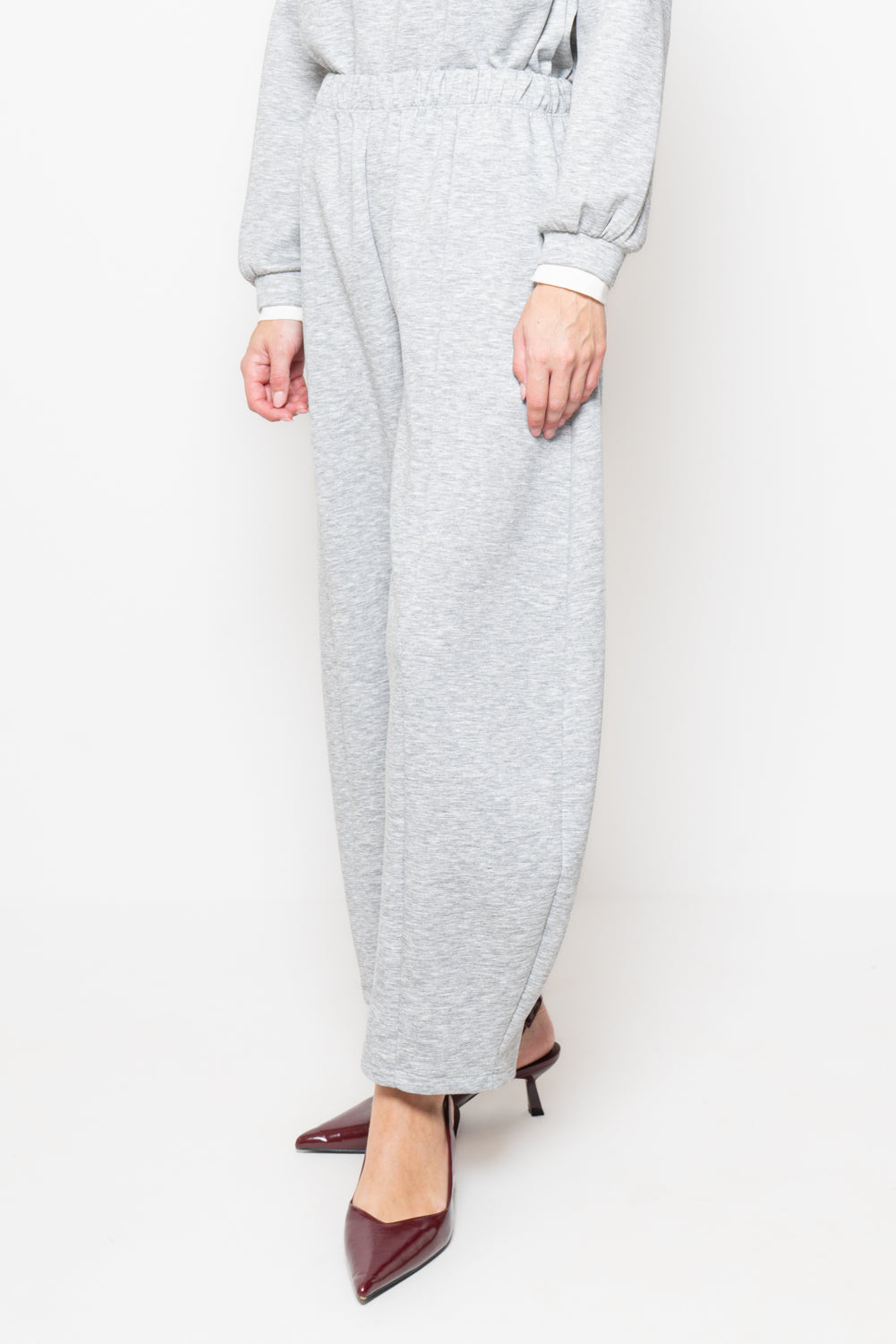 Pantalone barrel in ecopelle