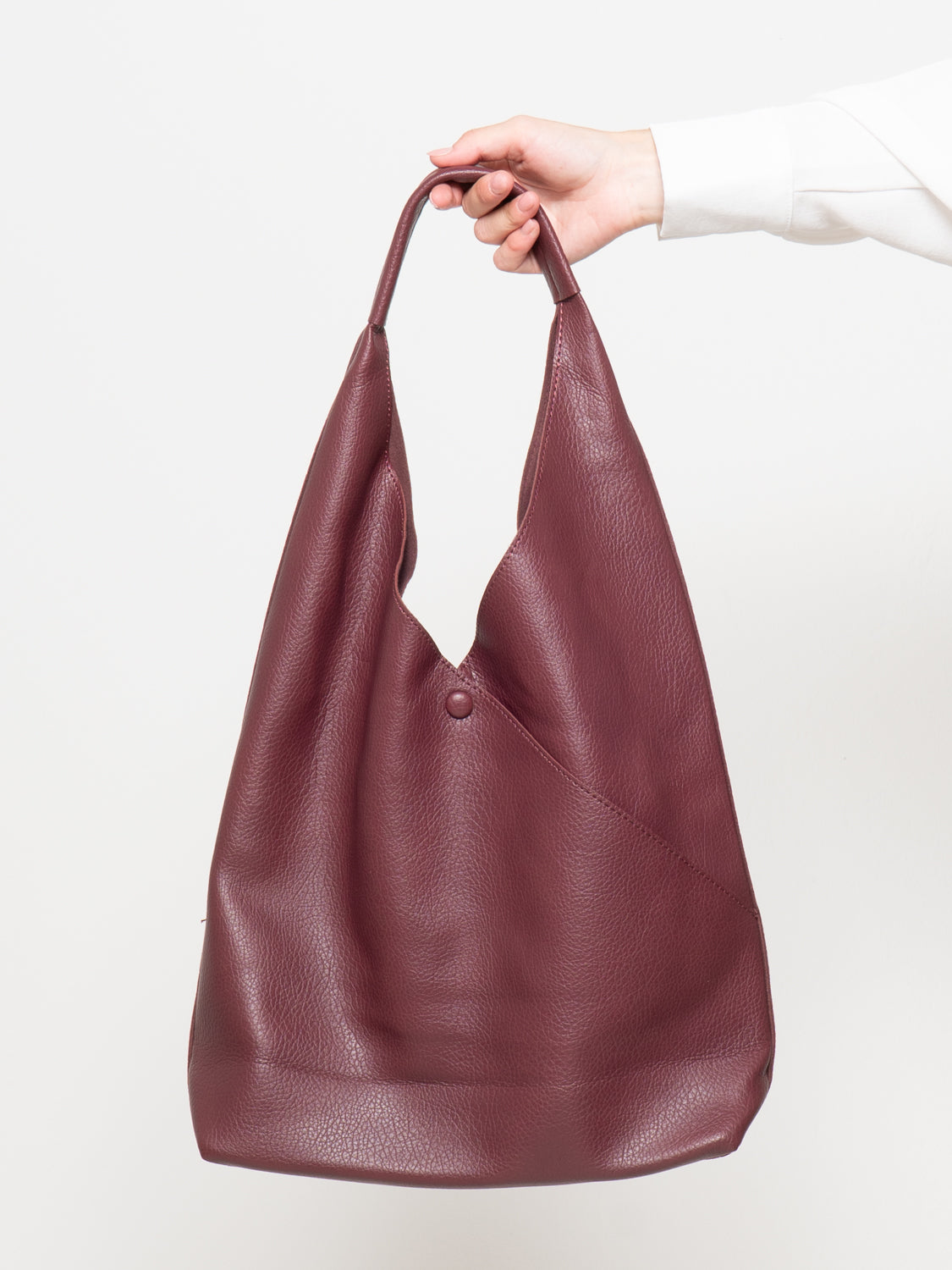 Borsa hobo con chiusura a bottone