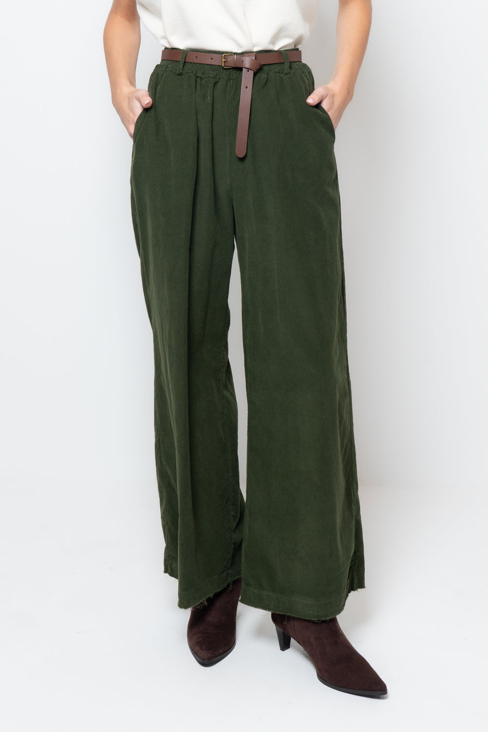 Pantalone palazzo in velluto