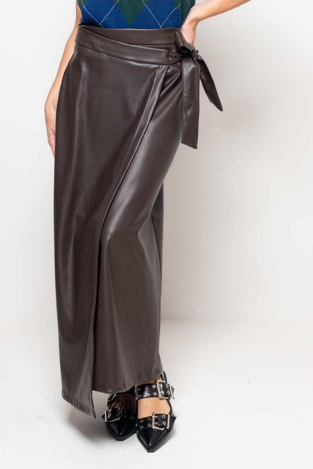 Gonna a portafoglio in similpelle