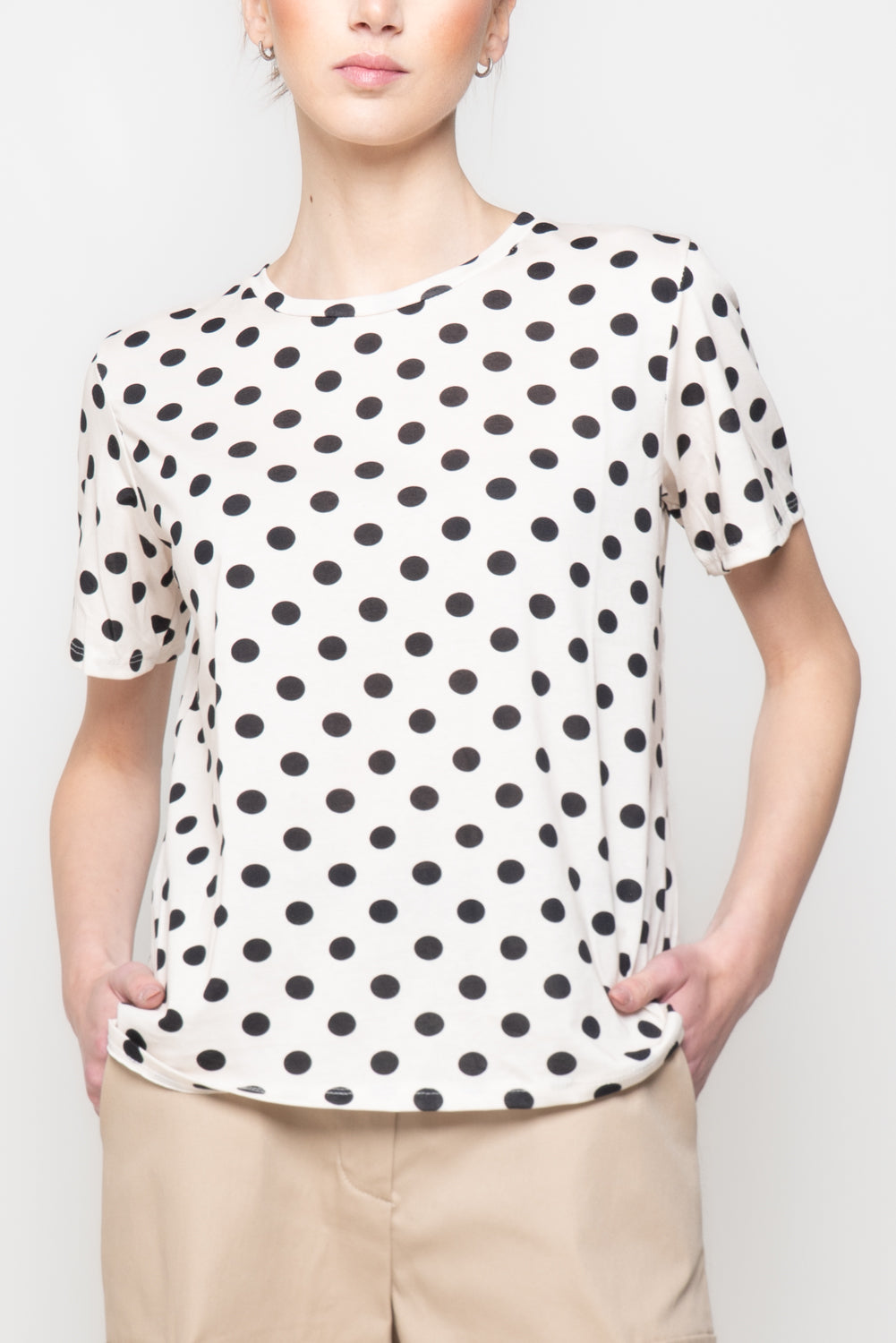 T-shirt con stampa a pois