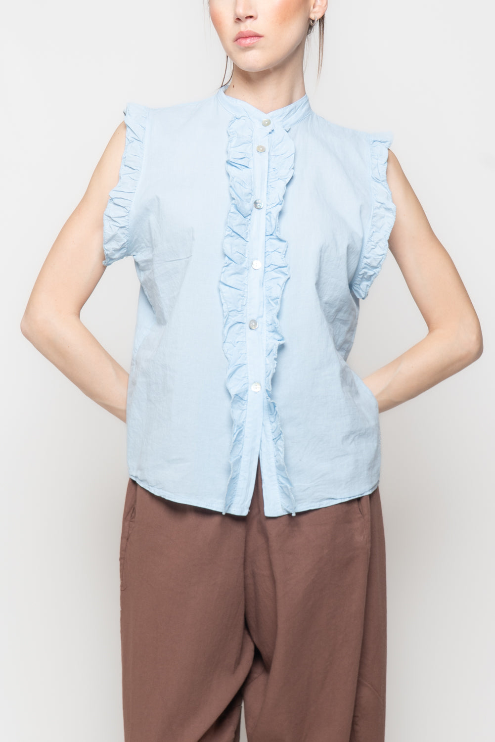 Camicia con rouches