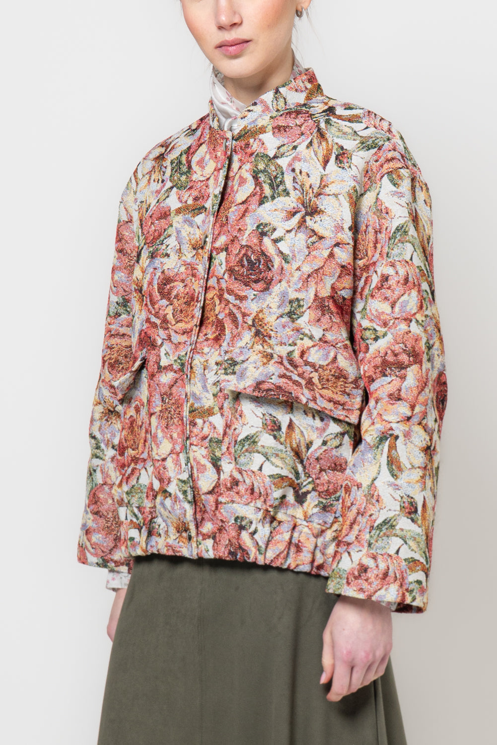 Bomber in stampa floreale