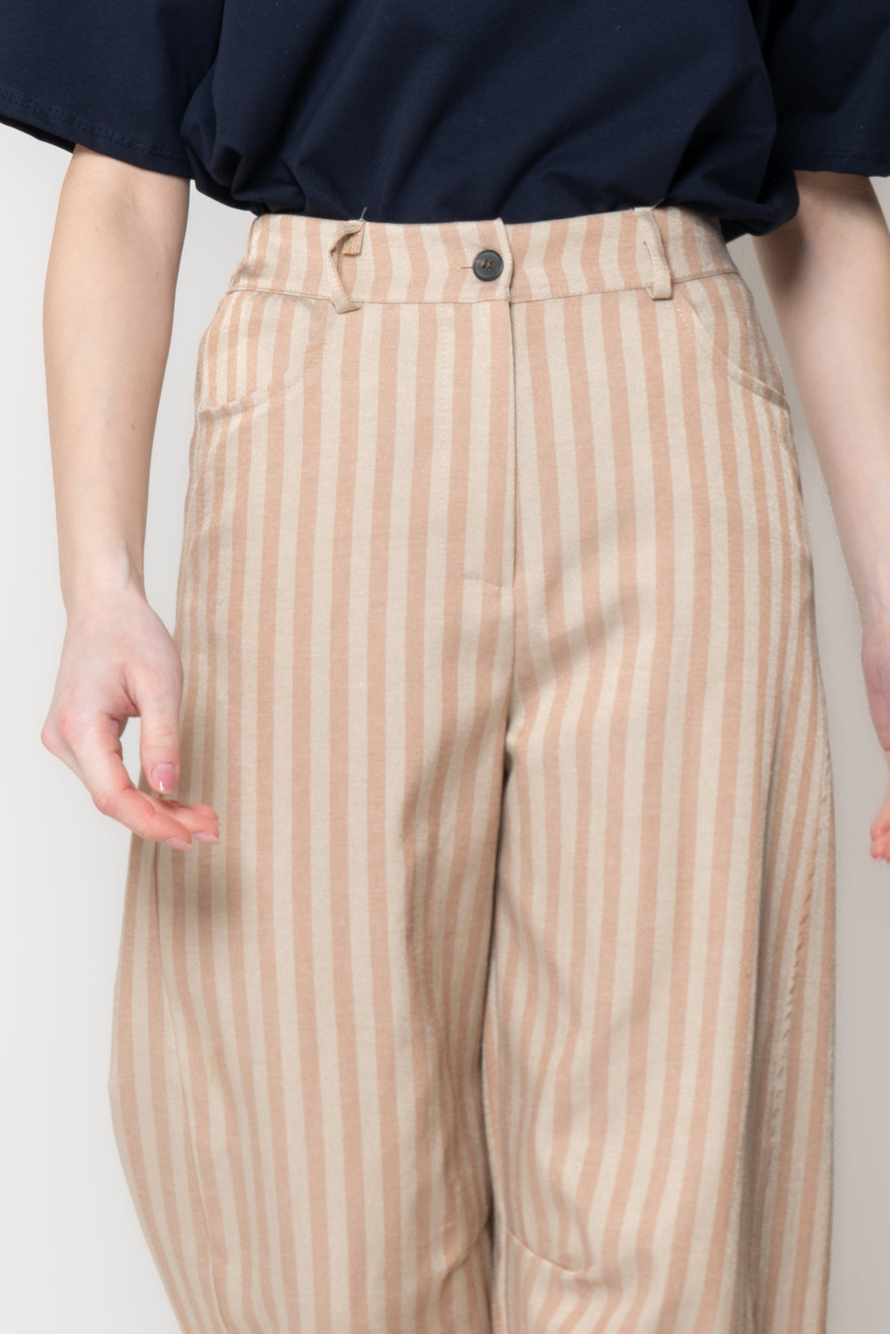 Pantalone Barrel a Righe
