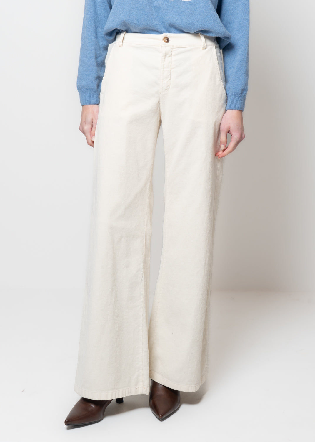 Pantaloni a palazzo in velluto