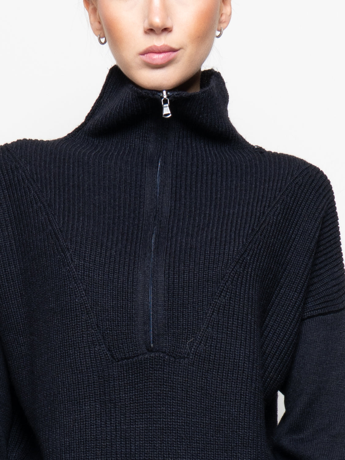 Maglione con collo a zip