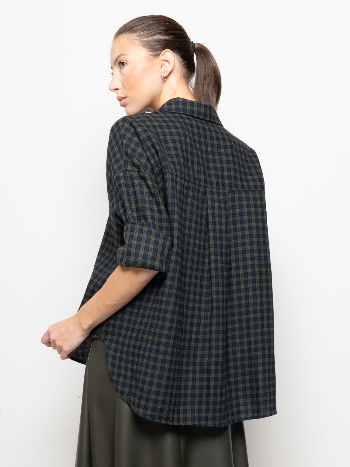 Camicia oversize a quadri