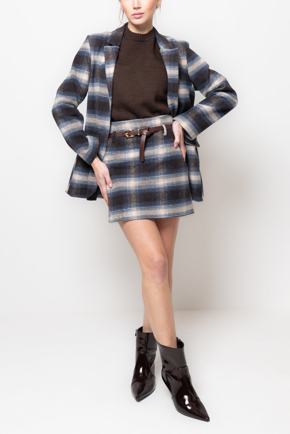 Giacca tartan a completo