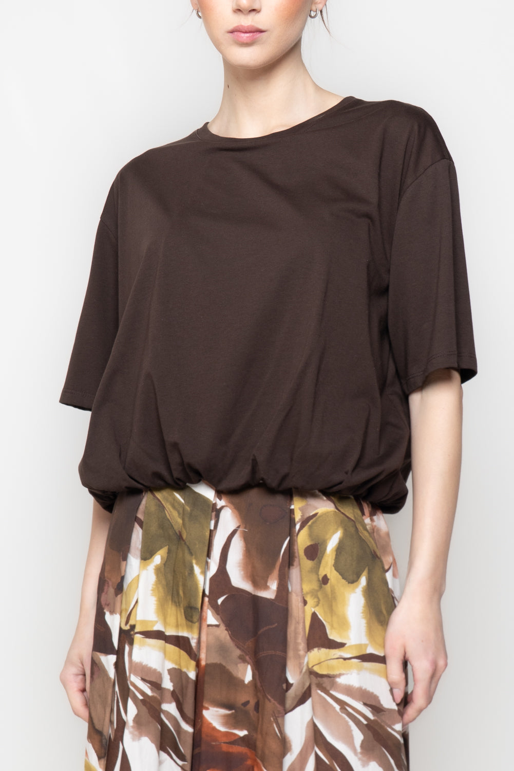 T-shirt fondo a bombolino