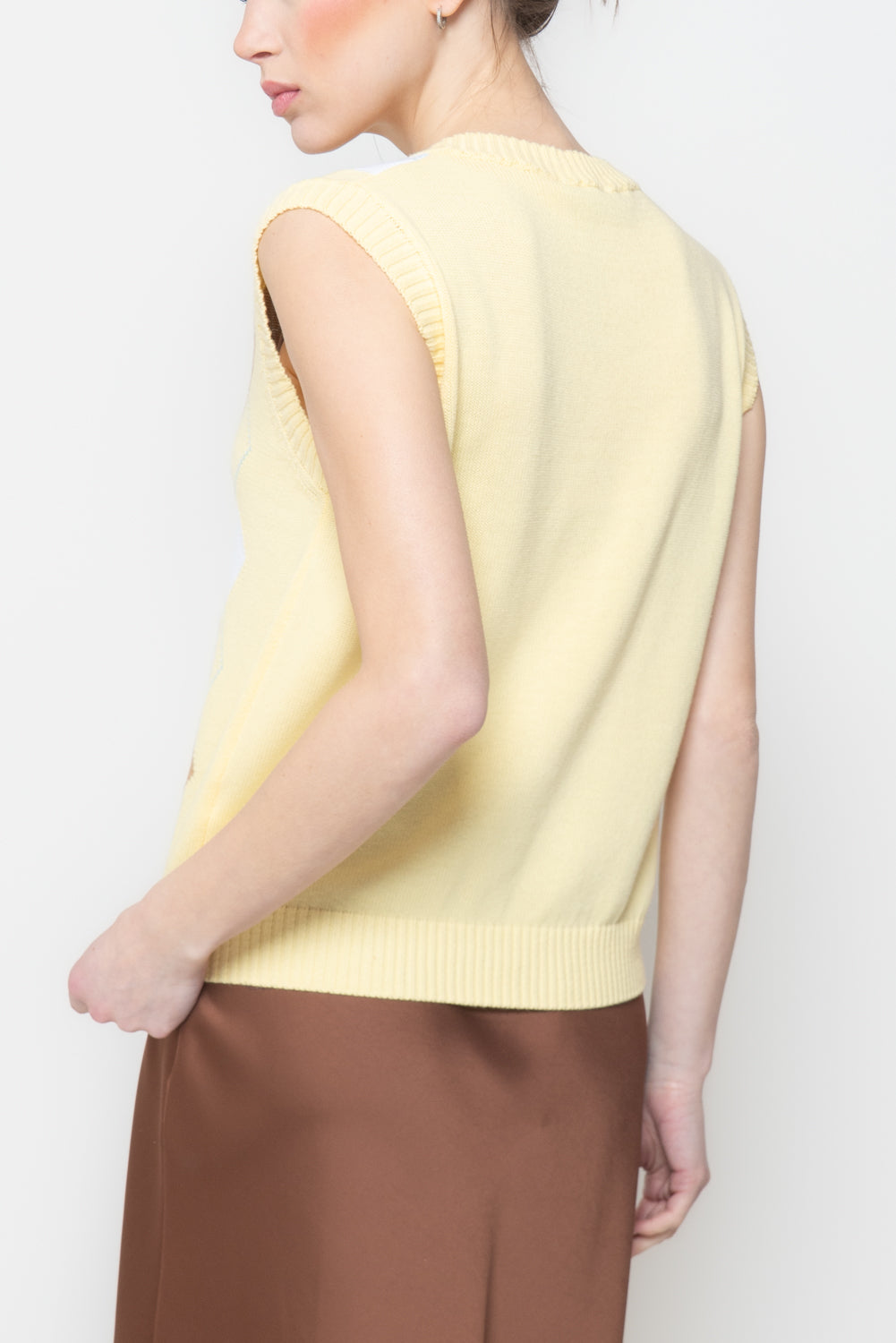 Gilet in Maglia a Rombi