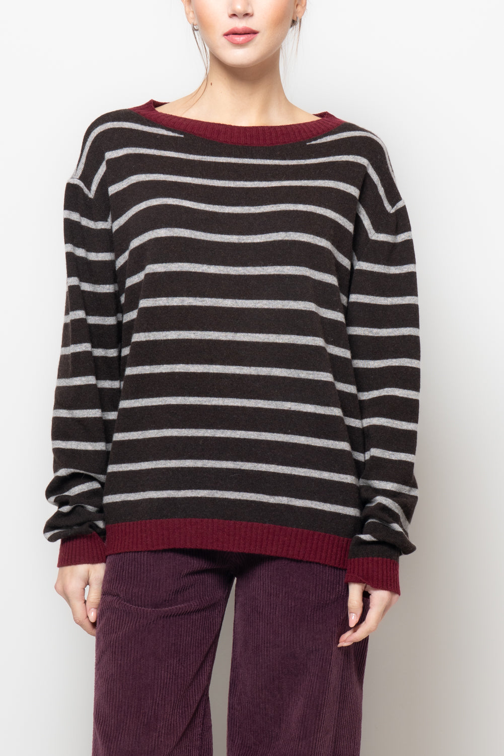 Maglia a scatola a righe