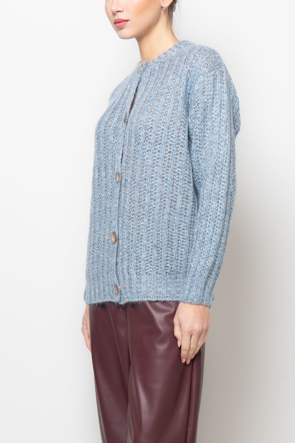 Cardigan misto mohair melange