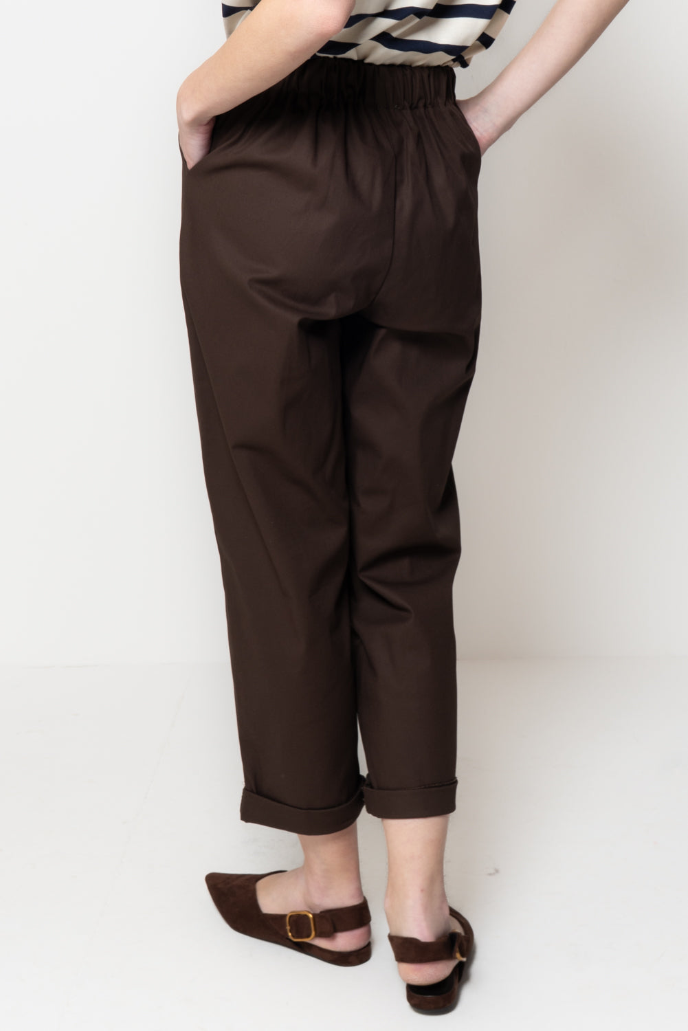 Pantalone in Cotone Due Bottoni
