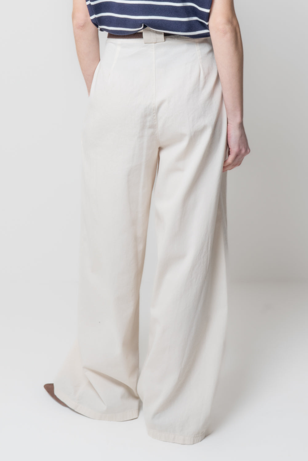 Pantalone Wide Leg con Cinturina