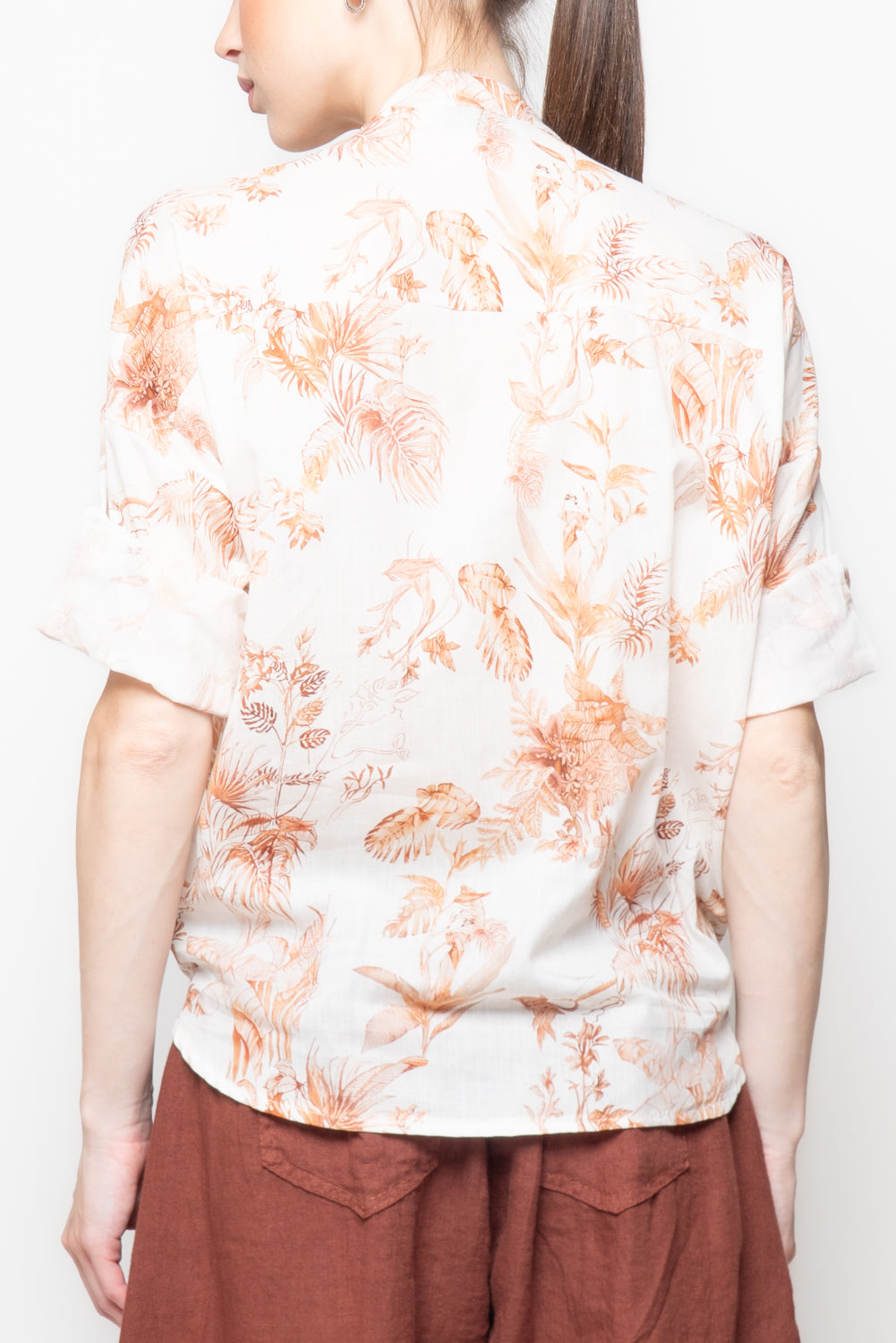 Camicia Fantasia Tropici con Nodo