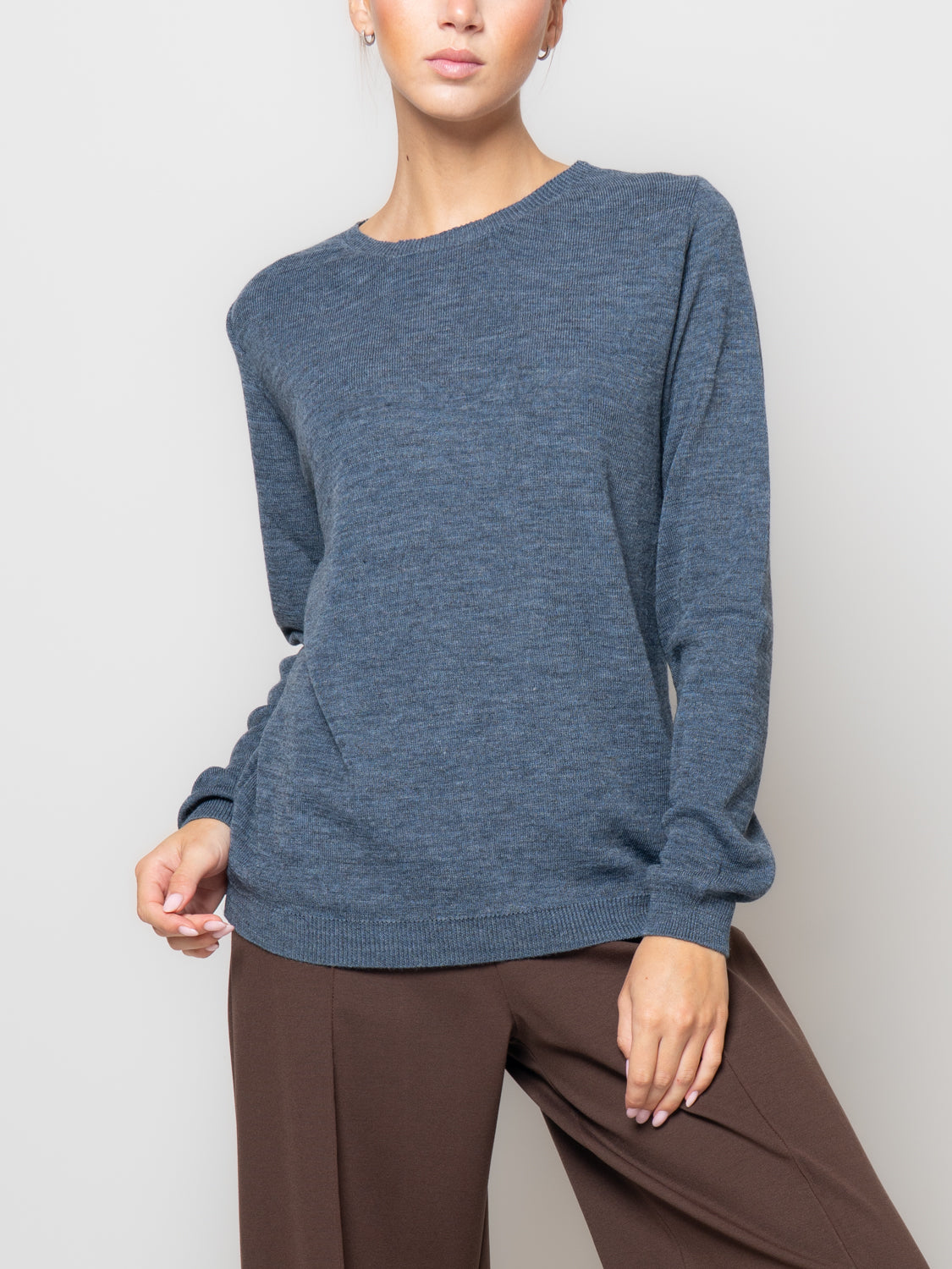 Maglia paricollo in misto lana