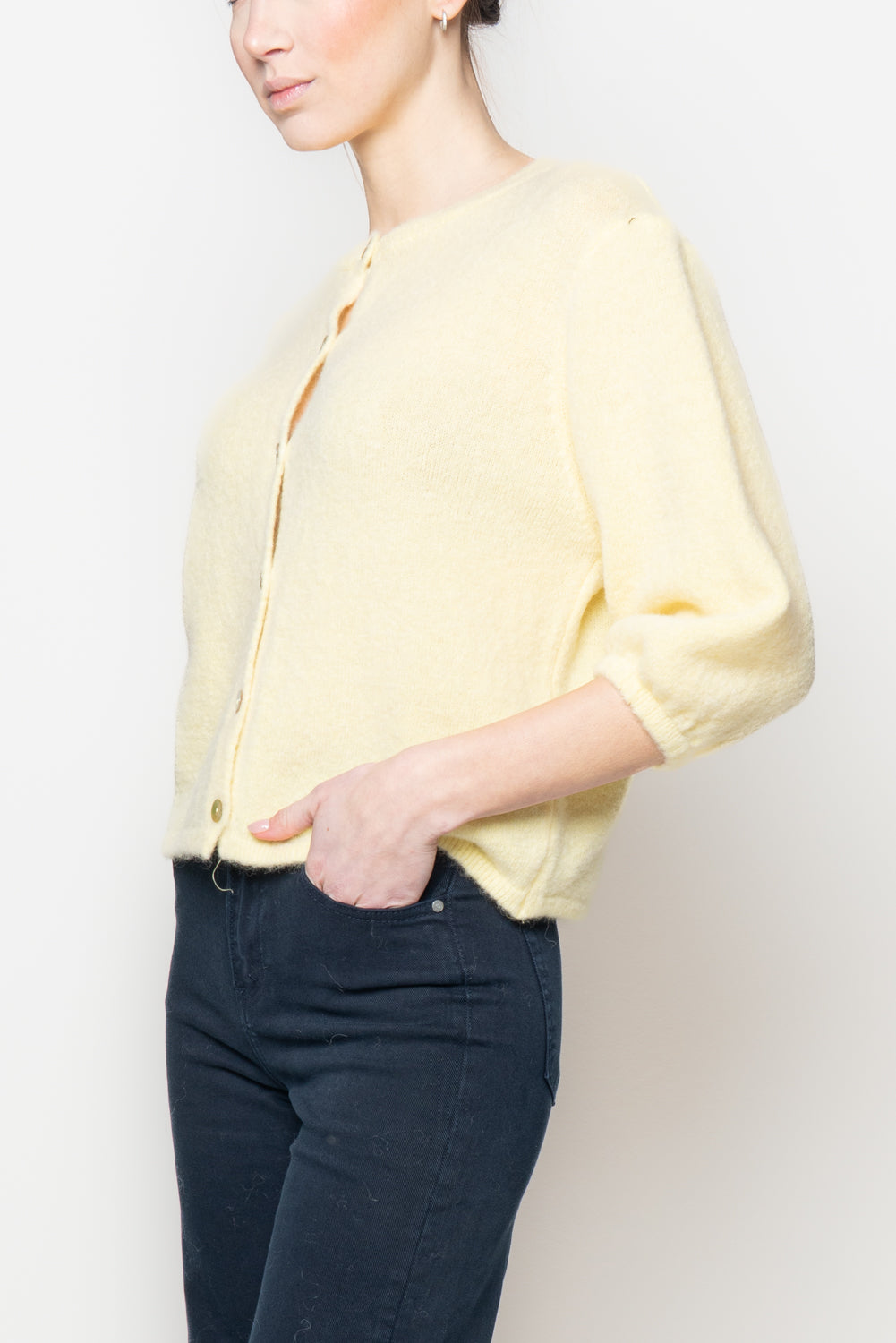 Cardigan con manica volume