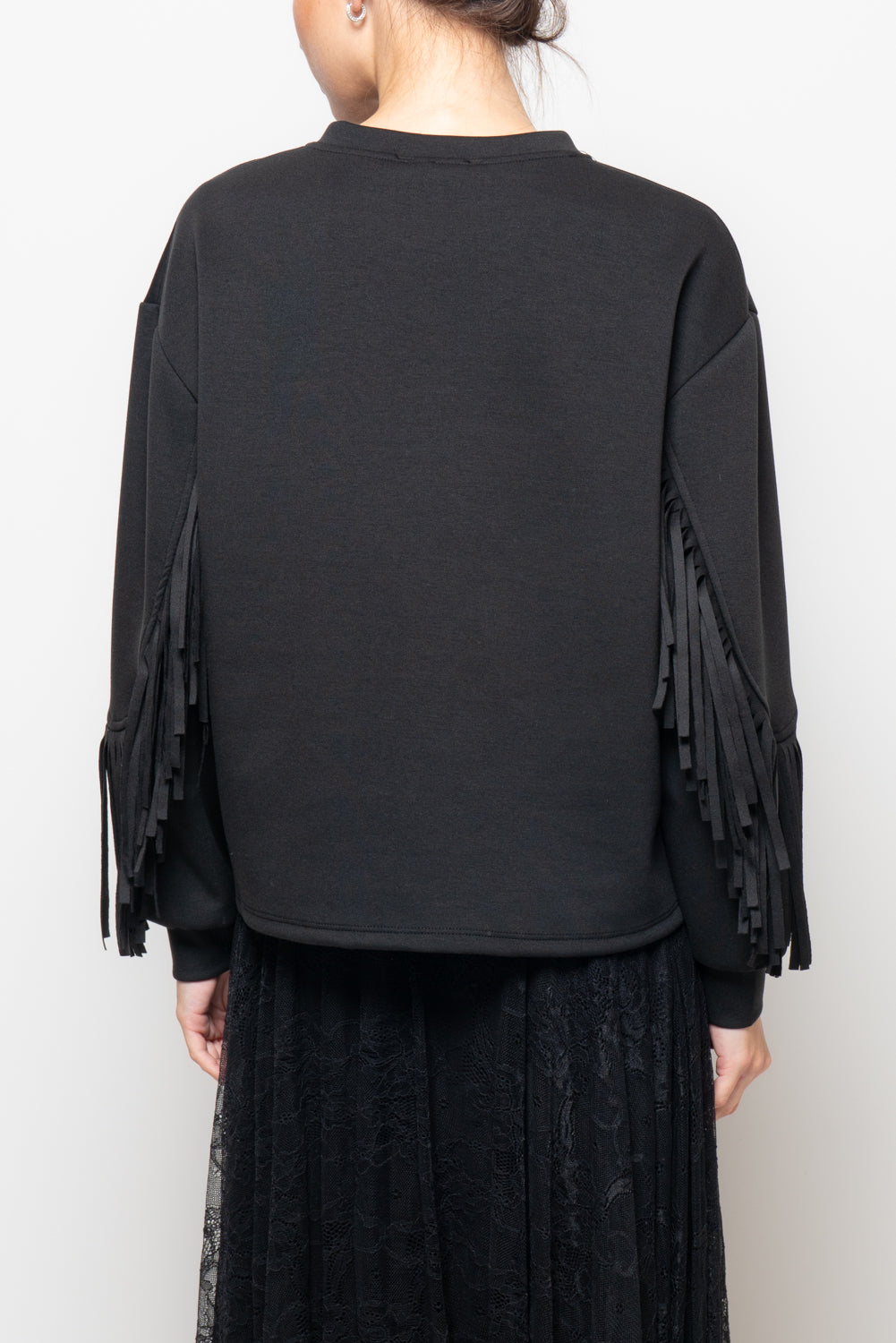 Felpa over con frange