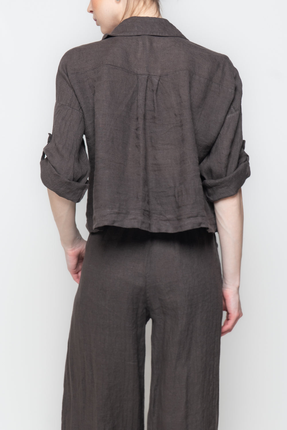 Camicia a scatola 100% lino