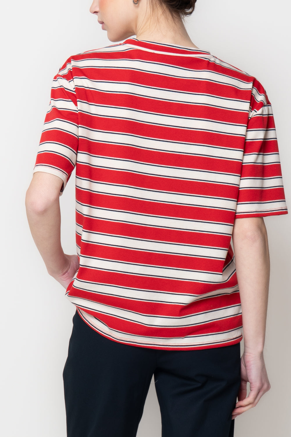 T-shirt Oversize a Righe Orizzontali
