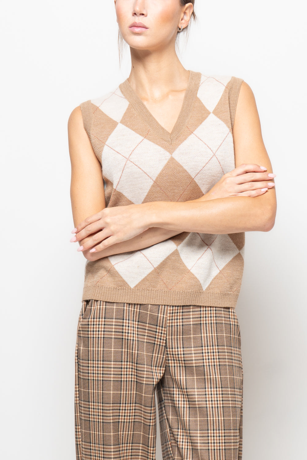 Gilet a rombi a corpetto