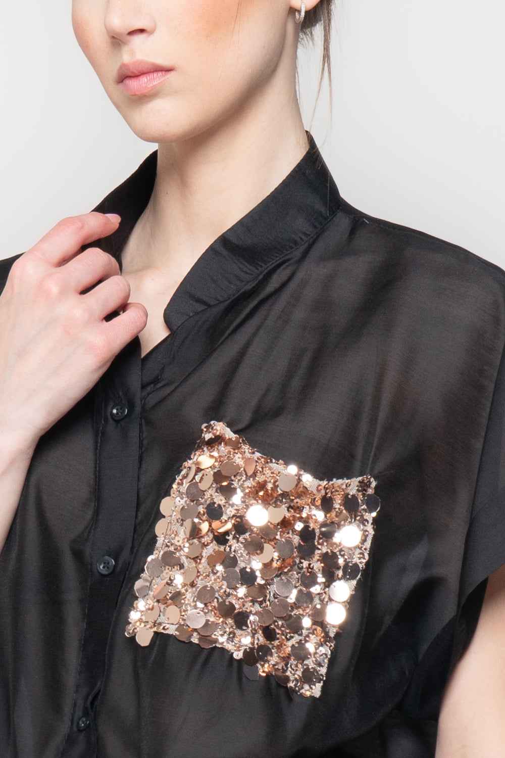 Camicia con Taschino di Paillettes