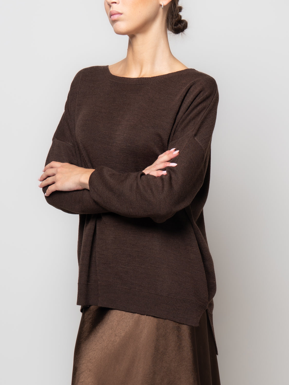 Maglia over misto lana