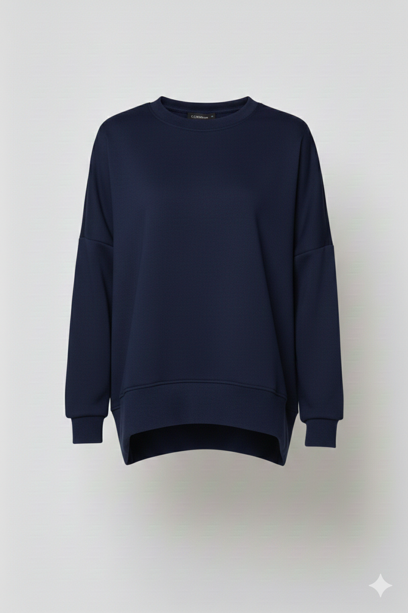 Felpa in neoprene con spacchi laterali