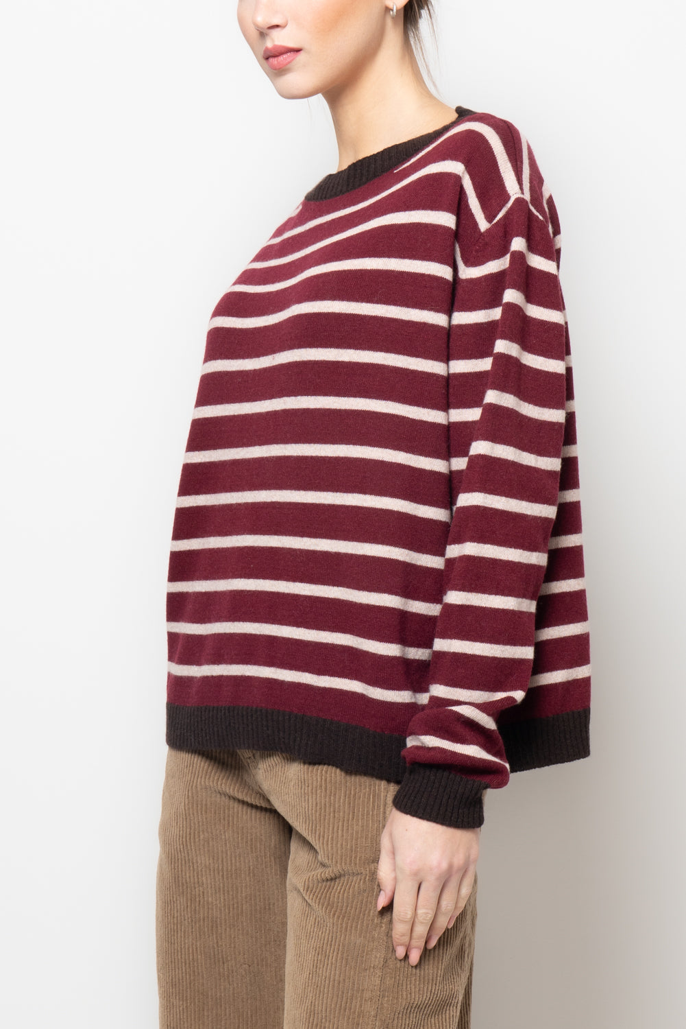 Maglia a scatola a righe