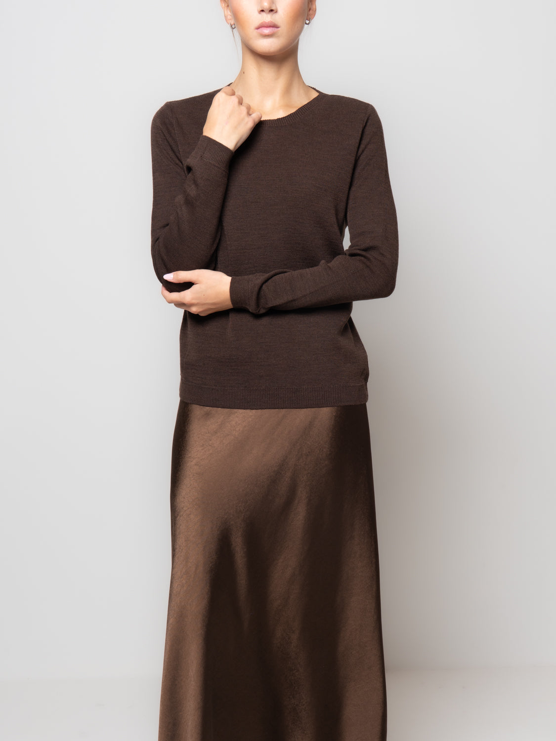 Maglia paricollo in misto lana